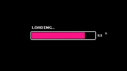 Poster - Loading bar downloading bar loading screen pixelated progress on transparent background 