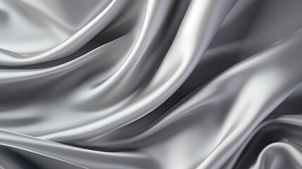 Wall Mural - A light grey/silver abstract luxury satin fabric background design	