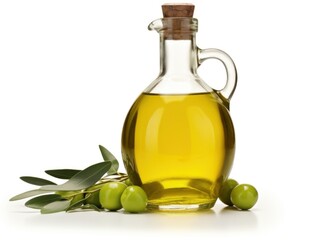 Olive oil isolated on white background