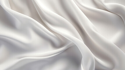 Poster - A close up of a white satin cloth, abstract background, luxury fabric design 