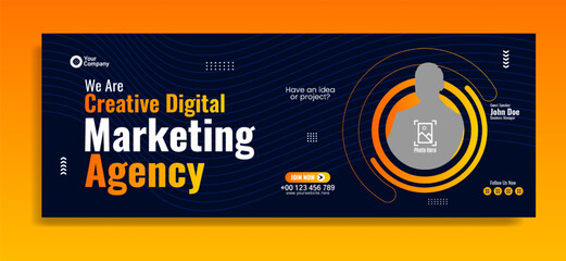 Business webinar horizontal banner template design. Very suitable for online class programs, marketing, etc.