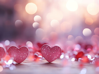 HeartShaped Bokeh Valentine's Day and Women's Day Background