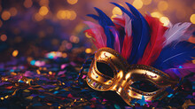 Carnival Mask Background, Generative Ai