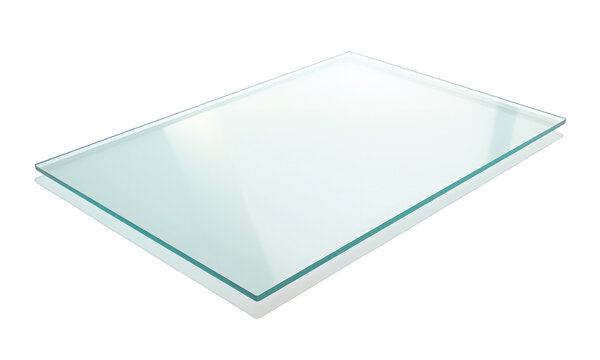 one single glass sheet, 3D rendering purpose isolated on transparent background