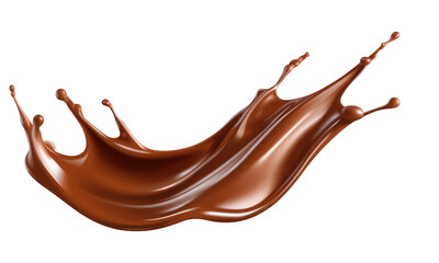 Wall Mural - chocolate splash isolated on transparent background