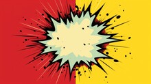Comic Boom Explosion Cloud Artwork For A Colorful Pop Art. Visual Dynamism. Old Fashioned Comic Book Icon For Punch Word