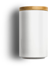 Blank White Ceramic Jar For Your Product Container Isolated On Plain Background.