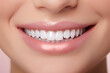 Teeth whitening, white clean teeth cosmetic treatment. Generative Ai.