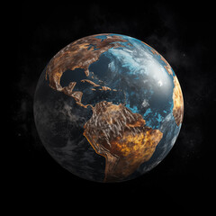 Wall Mural - earth isolated background,created with generative ai tecnology.