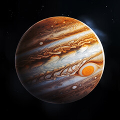 Wall Mural - planet isolated background,created with generative ai tecnology.