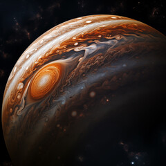 Wall Mural - planet isolated background,created with generative ai tecnology.