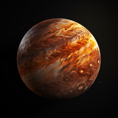 Wall Mural - planet isolated background,created with generative ai tecnology.