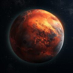 Wall Mural - planet isolated background,created with generative ai tecnology.