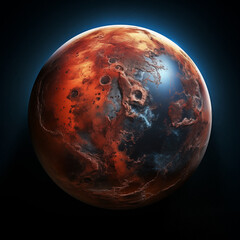 Wall Mural - planet isolated background,created with generative ai tecnology.