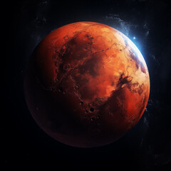 Wall Mural - planet isolated background,created with generative ai tecnology.