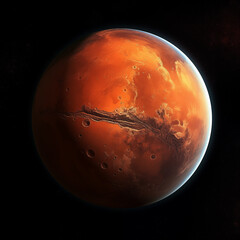 Wall Mural - planet isolated background,created with generative ai tecnology.