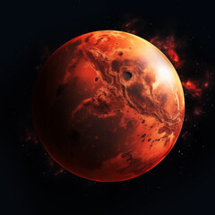 Wall Mural - planet isolated background,created with generative ai tecnology.