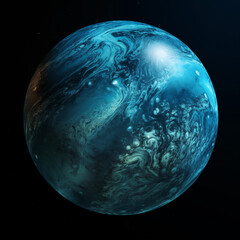 Wall Mural - planet isolated background,created with generative ai tecnology.