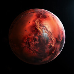 Wall Mural - planet isolated background,created with generative ai tecnology.