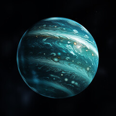 Wall Mural - planet isolated background,created with generative ai tecnology.