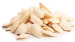 Peeled almonds heap. Generative AI