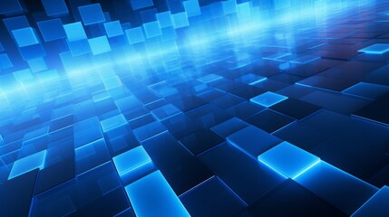 Poster - digital innovation: abstract blue tech concept for business or science background
