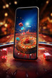 gambling casino mobile app game background wallpaper for slots game or poker game
