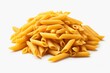 Penne rigate pasta isolated on transparent or white background