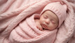© 4K_Heaven - Baby wrapped in a pink sweater, generative AI