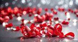 Fototapeta  - Valentine's day background with hearts and copy space