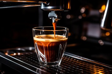 glass of espresso coffee