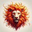 lion head of the sun. ai generated