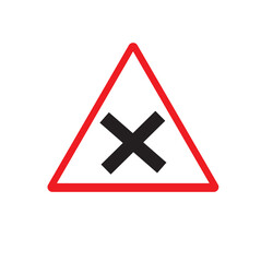 Poster - uncontrolled intersection traffic sign, traffic sign