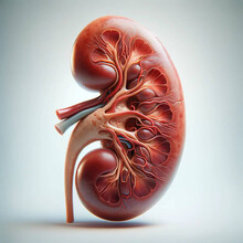 3D Illustration Of Human Kidney For Transplantation.