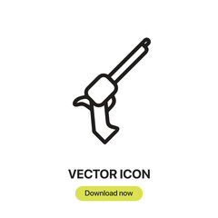 Fototapete - Gun icon vector. Linear-style sign for mobile concept and web design. Gun symbol illustration. Pixel vector graphics - Vector.	