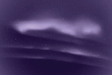 Poster - Monochrome violet space background. Northern lights, aurora borealis