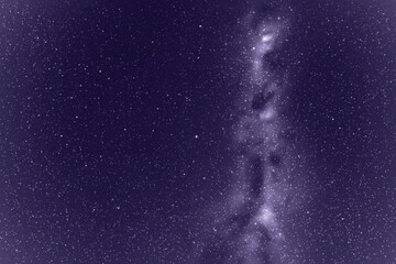 Sticker - Night starry sky and Milky Way. Monochrome cold blue space background.
