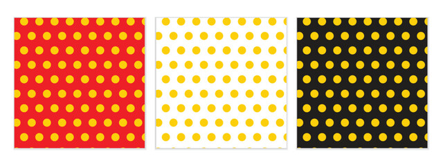 Aufkleber - abstract seamless set of yellow dot pattern art perfect for banner poster.