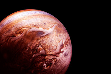 Wall Mural - planet jupiter on a dark background. elements of this image furnished by nasa