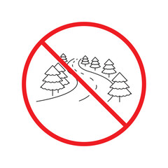 Poster - Forbidden road icon. No pass vector icon. No access pictogram. Prohibited road sign vector icon. Warning, danger, caution, attention, restriction. No way flat pictogram. Do not enter. Danger turn icon