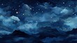 Wallpaper tilable pattern of sky in style of Vicent Van Gogh Starry Night