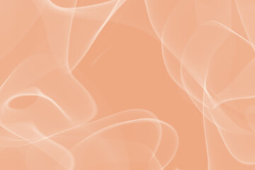Poster - Translucent curves, waveform. Abstract peach background. 3D rendering