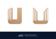 © amor - Collection of letter U real estate logo designs.