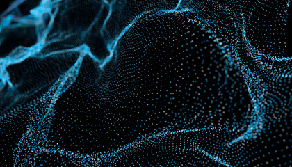 Wall Mural - abstract technology background made of mesh. dots