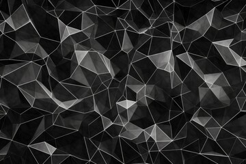 Poster - A black and white photo featuring a collection of triangles. This versatile image can be used in various design projects