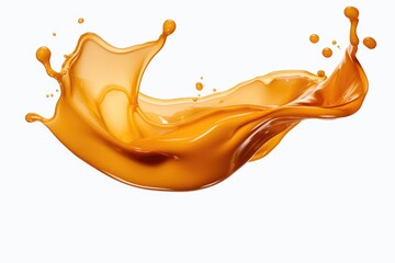 Poster - A vibrant splash of liquid captured on a clean white background. Perfect for adding a dynamic touch to your design projects