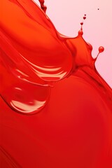 Leinwandbilder - A close up view of a red liquid droplet. This image can be used for various purposes