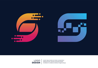 Letter S tech logo design inspiration.