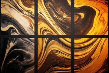 Poster - A vibrant painting showcasing a variety of colors. Perfect for adding a pop of color to any space