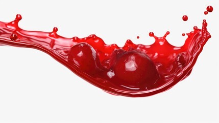 Poster - A detailed close-up of a vibrant red liquid splash. Perfect for adding a bold and dynamic element to your design projects